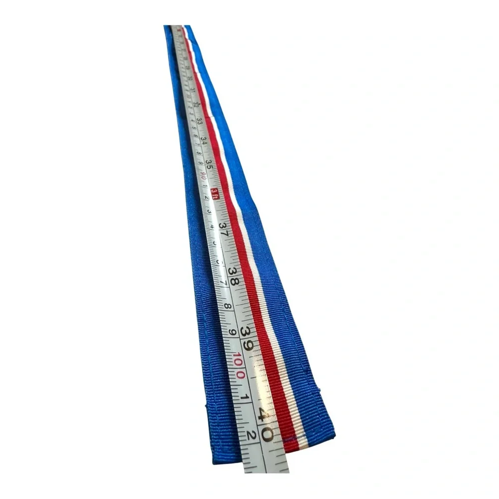 Brooks Brothers Classic Striped Ribbon Belt in Red, White and Blue, Men’s Small
